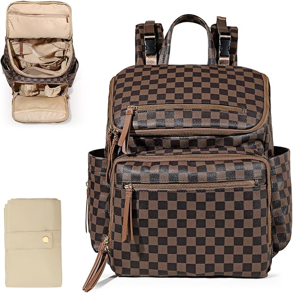 Amazon.com: WEVIBOFU Black Brown Checkered Women Mini  display picture 3