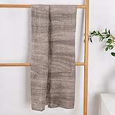 HSOFTIFY 100% Linen Bath Towel 29.5x52 Inch French Flax Linen Quick Dry Towel for Bathroom, Beach, Travel, Sauna, Natural Thin Hair Towel, Khaki