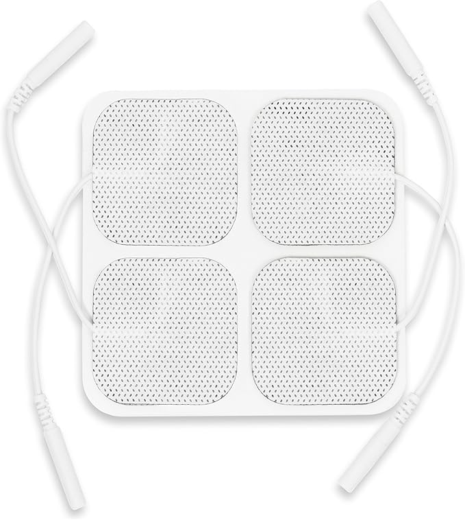 MeasuPro Premium TENS Unit Replacement Pads, Pack of 4 TENS Electrode Pads, Reusable Self