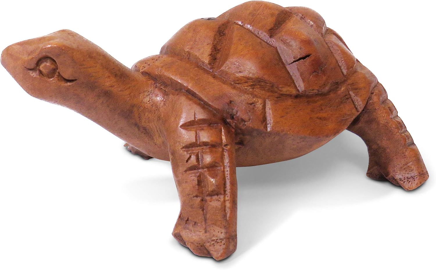 Purity Style Wooden Tortoise Gift Fair Trade, Hand Carved 10cm x 6cm x 4cm, Brown