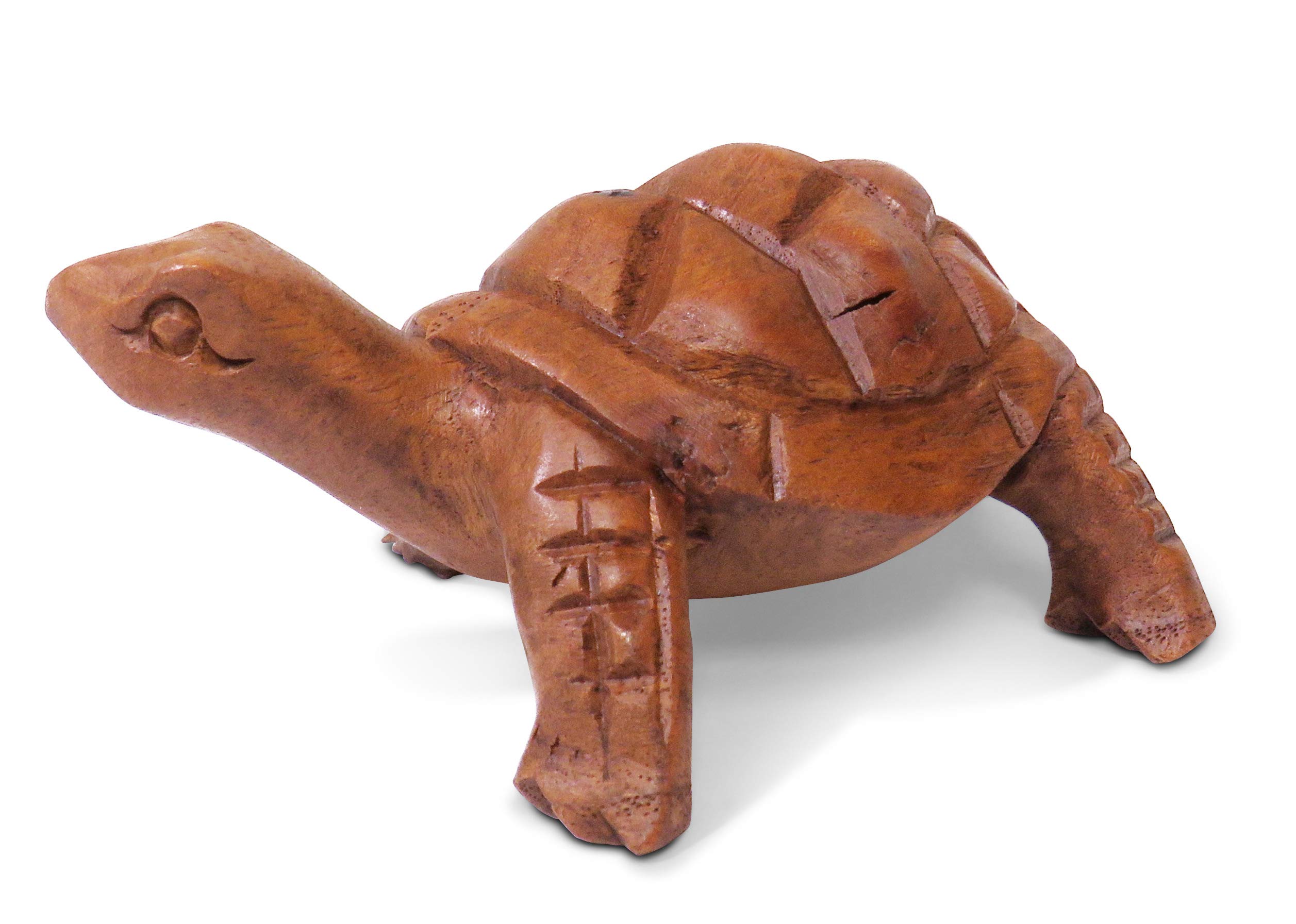 Purity Style Wooden Tortoise Gift Fair Trade, Hand Carved 10cm x 6cm x 4cm.