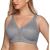 DotVol Women's Full Figure Minimizer Bras Comfort Large Busts Wirefree Non Padded Plus Size Bra