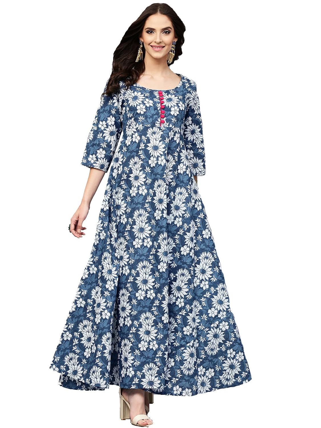 amayra women's cotton anarkali kurti