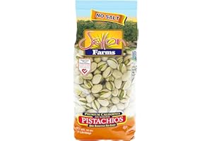 Setton Farms Dry Roasted and Unsalted Pistachios, Premium California In Shell Pistachios No Salt, 1 pound Bag (16 Ounce), Certified Non-GMO, Gluten Free, Vegan and Kosher