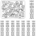 Yinkin 40 Pieces Zircon Rhinestone Beads Tube Column Pave Bead Charms Cubic Zirconia Big Hole Spacer Jewelry Bracelet Connector Crystal for DIY(Silver)