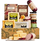 Harry &amp; David Grand Meat And Cheese Gift Box, Food Basket, Charcuterie | Gifts for Men &amp; Adults, Birthday, Thank You &amp; Housewarming with Summer Sausage, Thuringer, Gouda, Cheddar &amp; Relish