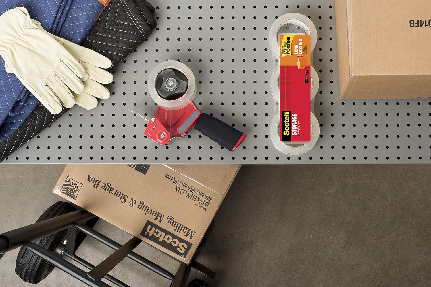 Scotch Long Lasting Storage Packaging Tape, 1.88 Inches x 54.6 Yards, 4 Rolls (3650-4), Clear: Industrial & Scientific