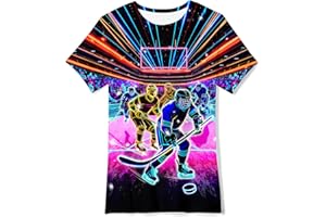 uideazone Boys Girls 3D Graphic Printed T-Shirt Crewneck Short Sleeve Tees Kids Cool Novelty Shirts 6-14 Years