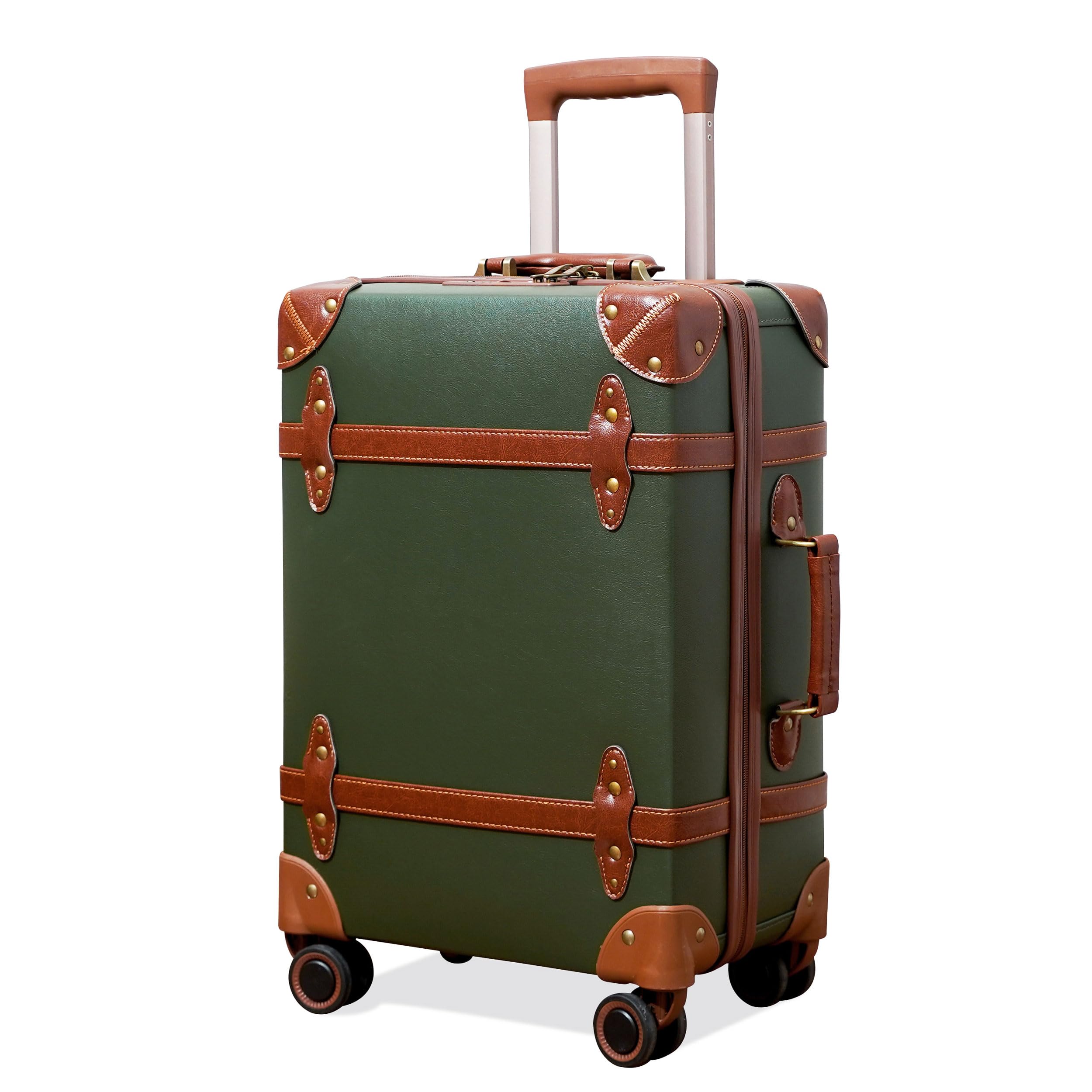 Mua [NZBZ] Vintage Luggage Set with Mute Spinner Wheels Lightweight