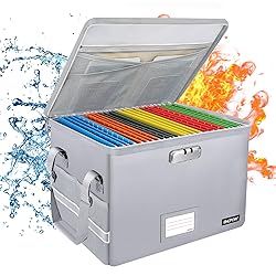 ENGPOW Fireproof Box with Lock, File Box Storage