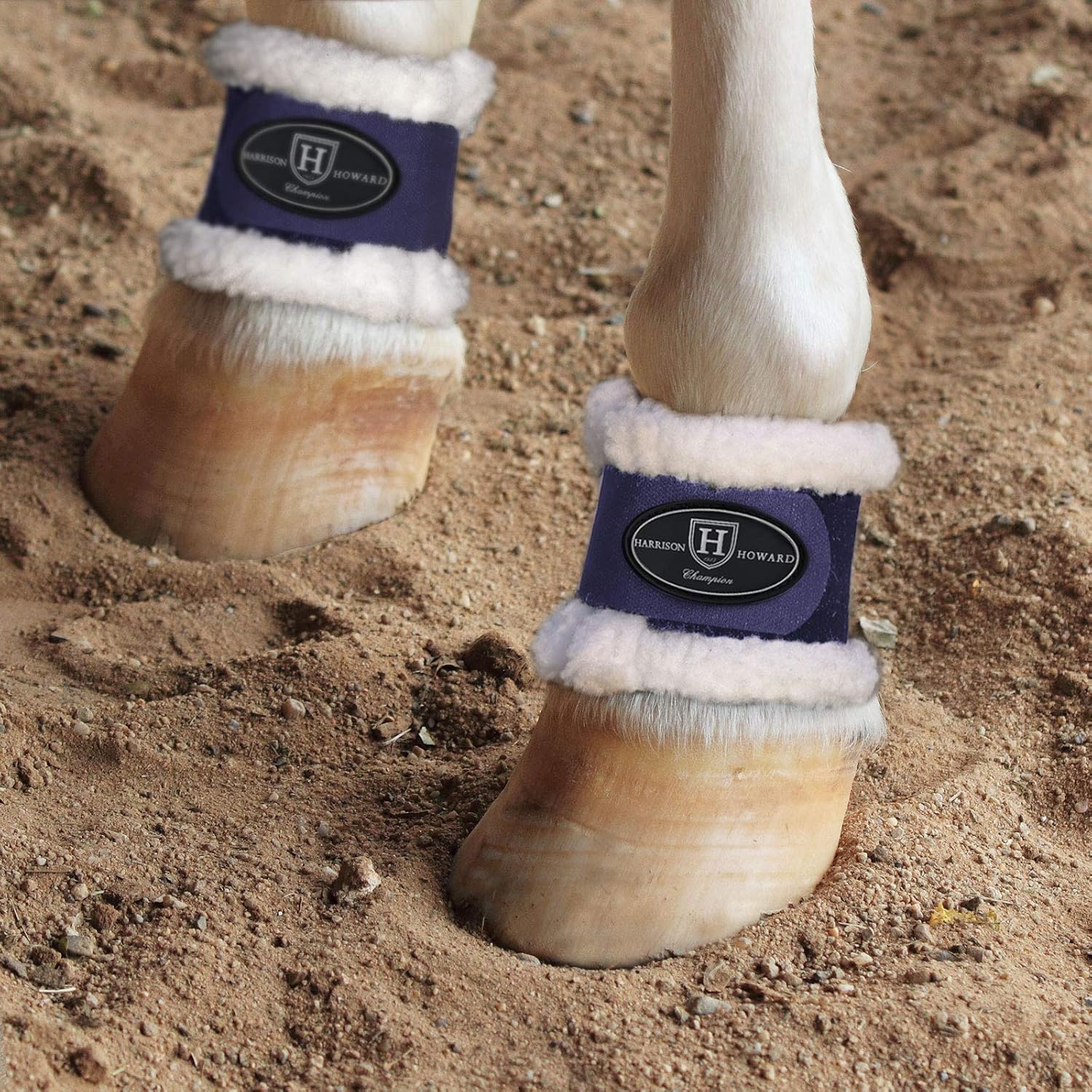 Harrison Howard Premium Horse Pastern Wraps with Berber Fleece Lining-Navy : Pet Supplies