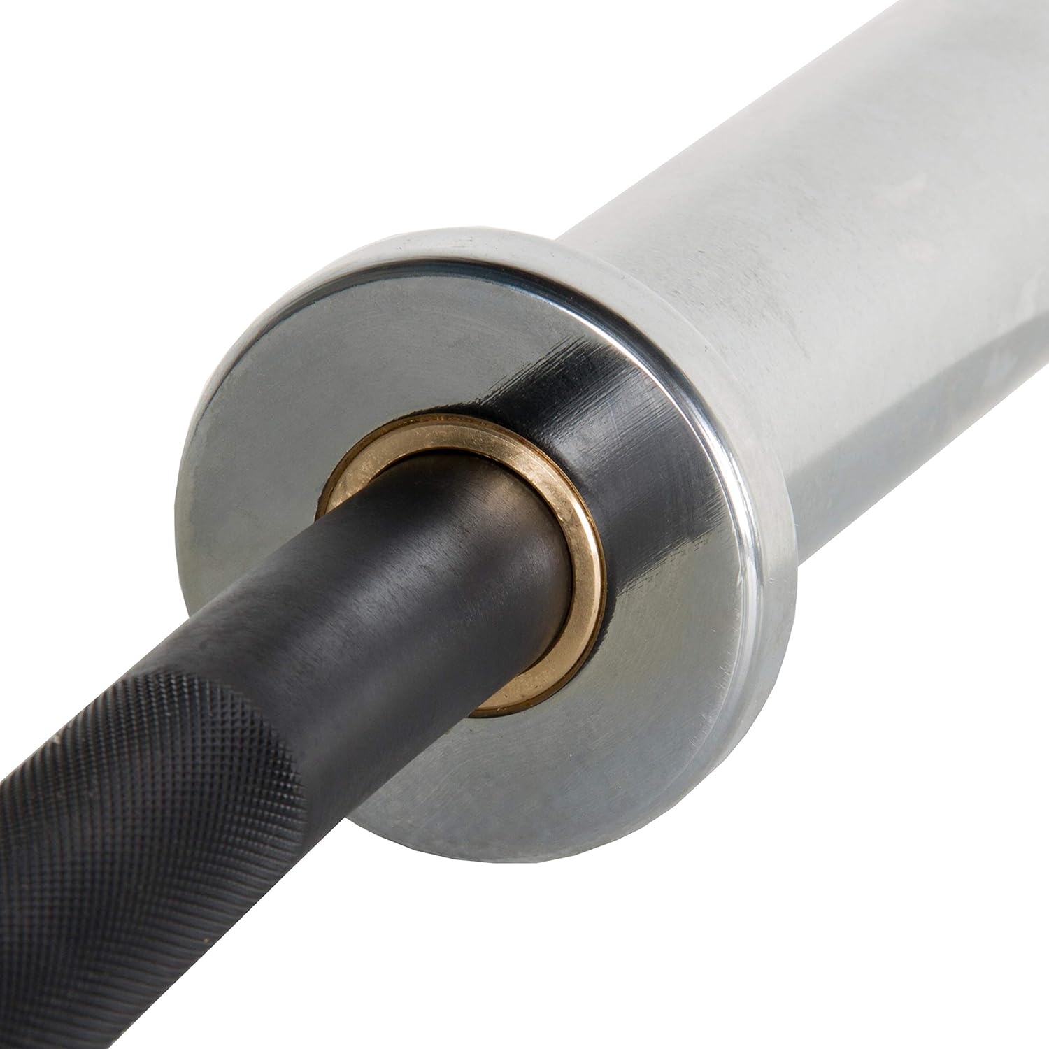 Chrome Sleeves XMark Olympic Bar Barbell Lumberjack EZ Curl Bar Brass