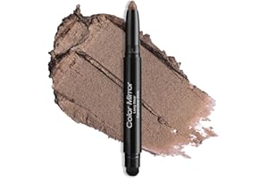 Color Mirror Cream Waterproof Hypoallergenic Eyeshadow Stick, longwear Metallic Glitter Matte Eye Shadow Pencil With Makeup Brush, Eye Brightener, 11 Sand Shimmer