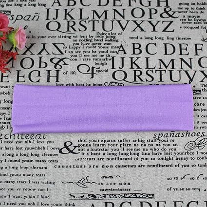 ellaroom Elaborate Available 4 Pcs Yoga Hair Bands Sport Elastic Headband Sports Yoga Accessory Dance Stretch Ribbon Hairband(None Purple)