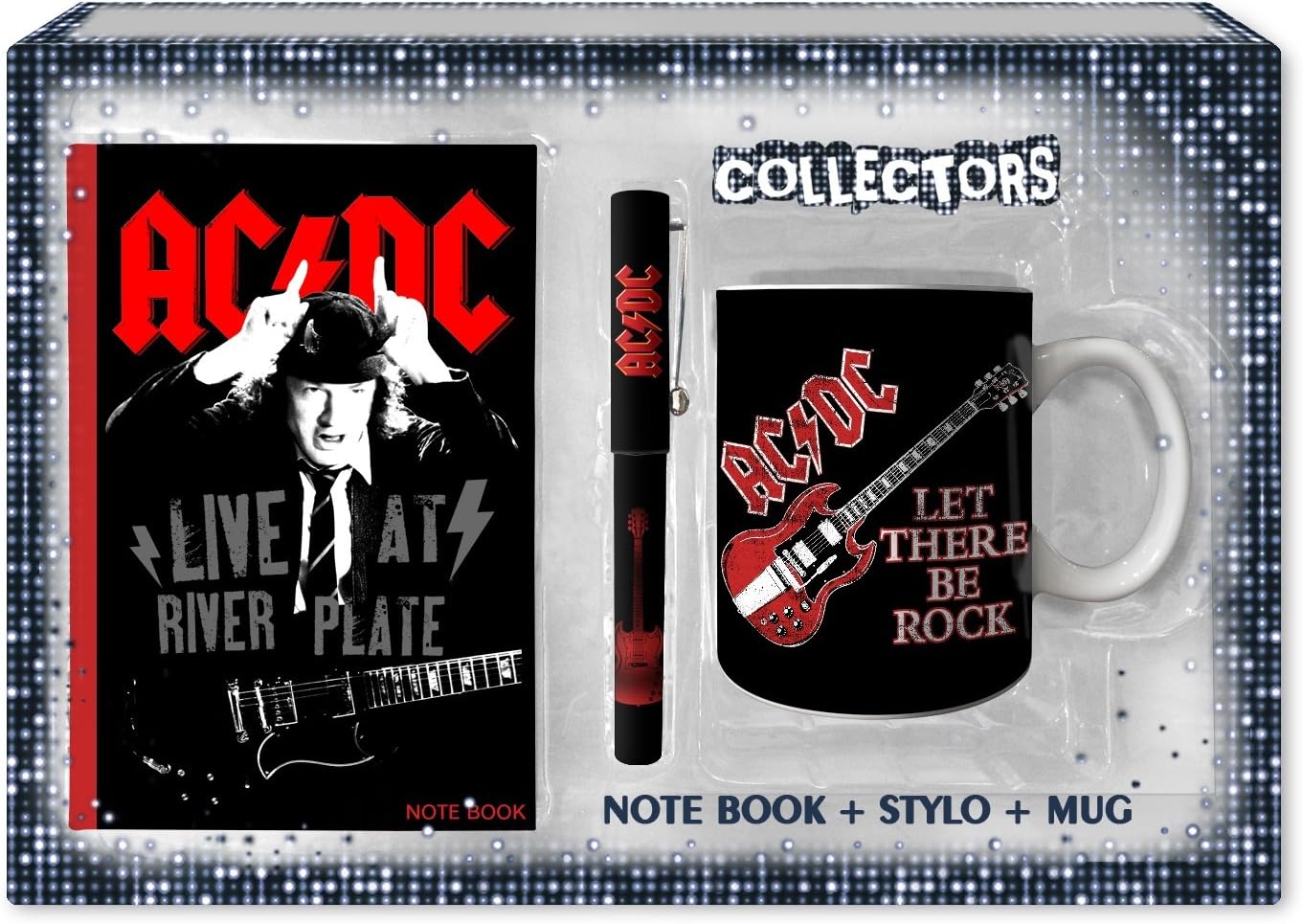Sahinler – UNI-009 – AC/DC – Mug + Notebook + Pen Box