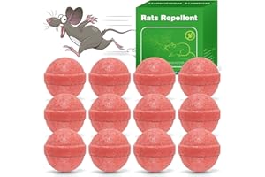 YJOO 12 Pcs Natural Mouse Repellent Peppermint Oil for Rodents Mice Control, Repeller for Mice Repellent Indoor & Outdoor, Used for Car Engines, Used for Home & Kitchen, Used for Patio, Lawn & Garden