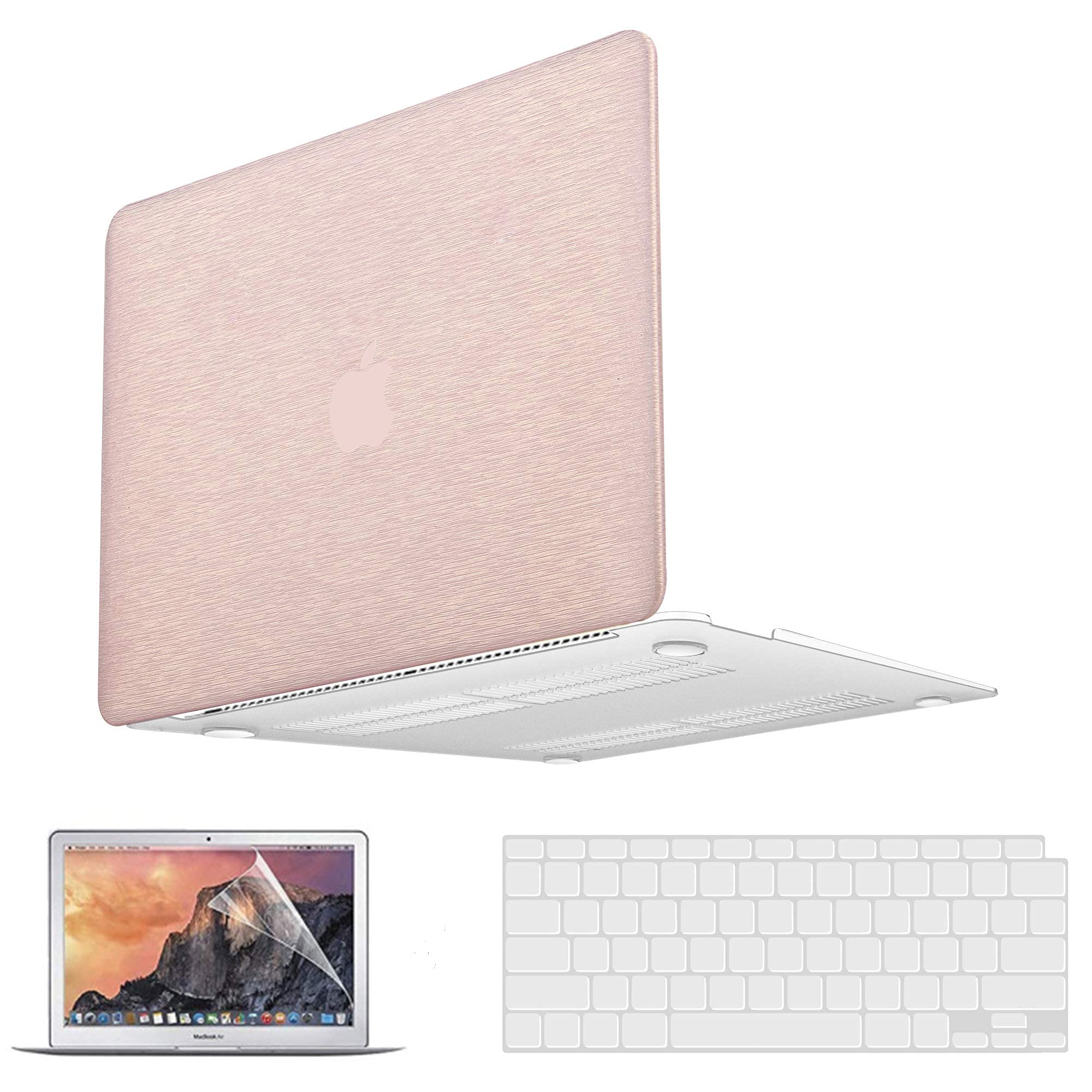 AKIT Compatible with MacBook Pro 13 Inch Case 2020 Touch Bar 2021 to 2016 Release A2338 M1 A2289 A2251 A2159 A1989 A1706 A1708, Leather MacBook Pro Case Laptop Shell + Keyboard Cover +Screen Protector