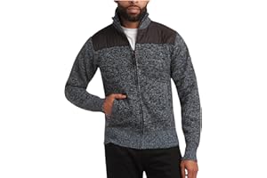 CANADA WEATHER GEAR Men's Sweater - Classic Zip Up Polar Fleece Mens Sweater - Cozy Stylish Jackets for Men (M-XXL)