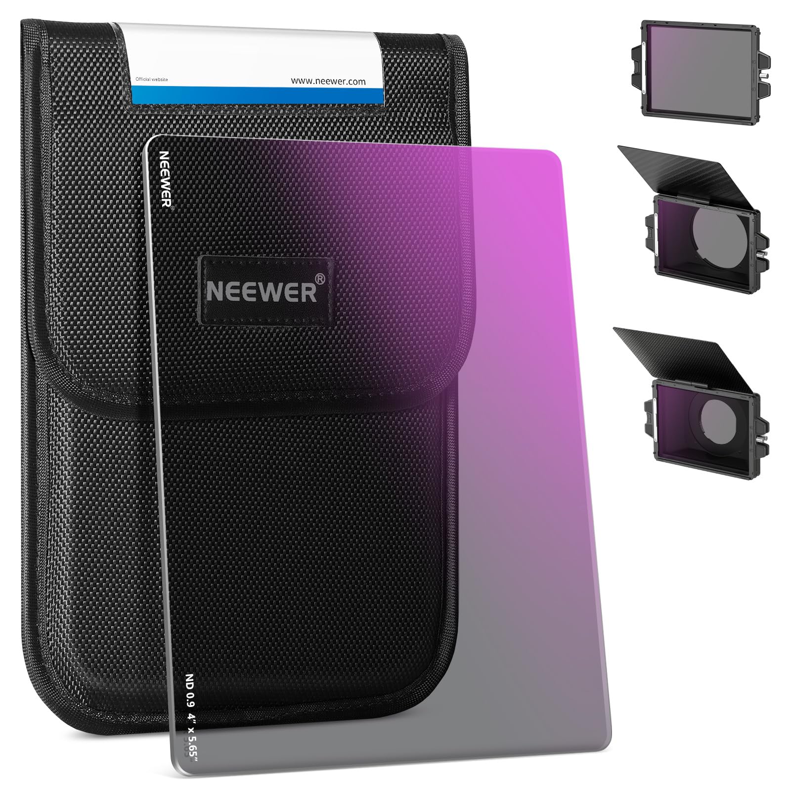 NEEWER ND0.9 (3 Stops) Square ND Filter, 4"x5.65" Dual Sided 30 Multi Nano Coated Cinema Neutral Density Filter for NEEWER Matte Box Compatible with Tilta Compatible with SmallRig — image 1