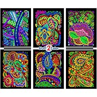 thumbnail image 2 of Unicorn Love - 6 Pack Of Fuzzy Velvet Coloring Posters For Kids 2 of 13