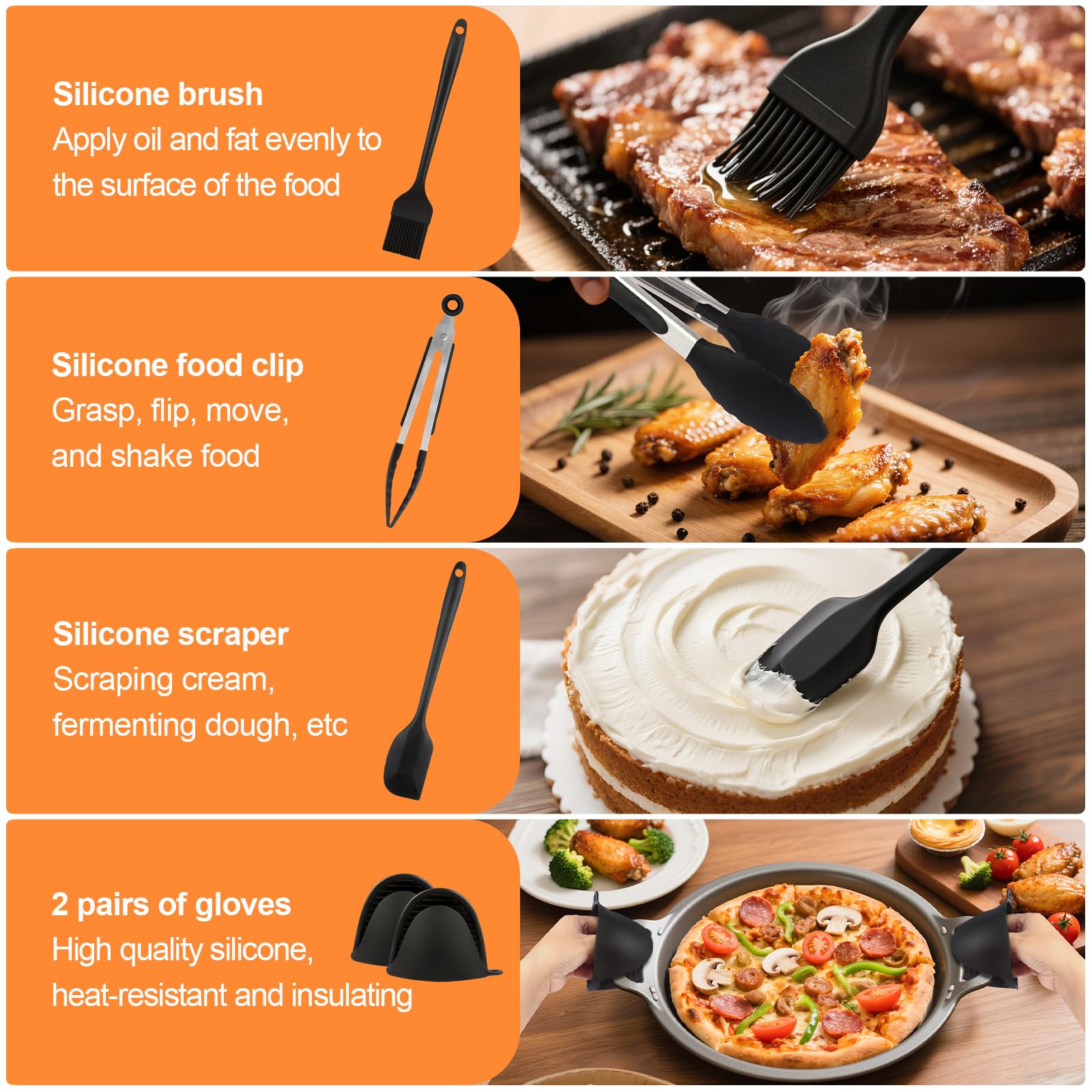 Airfryer Zubehör für COSORI Heißluftfritteuse Zubehör Dual Zone 8.5 L,Wiederverwendbares Airfryer Zubehör Einschließlich Silikonformen, Grillrost, Brotbackformen für COSORI CAF-R901-AE Airfryer 6