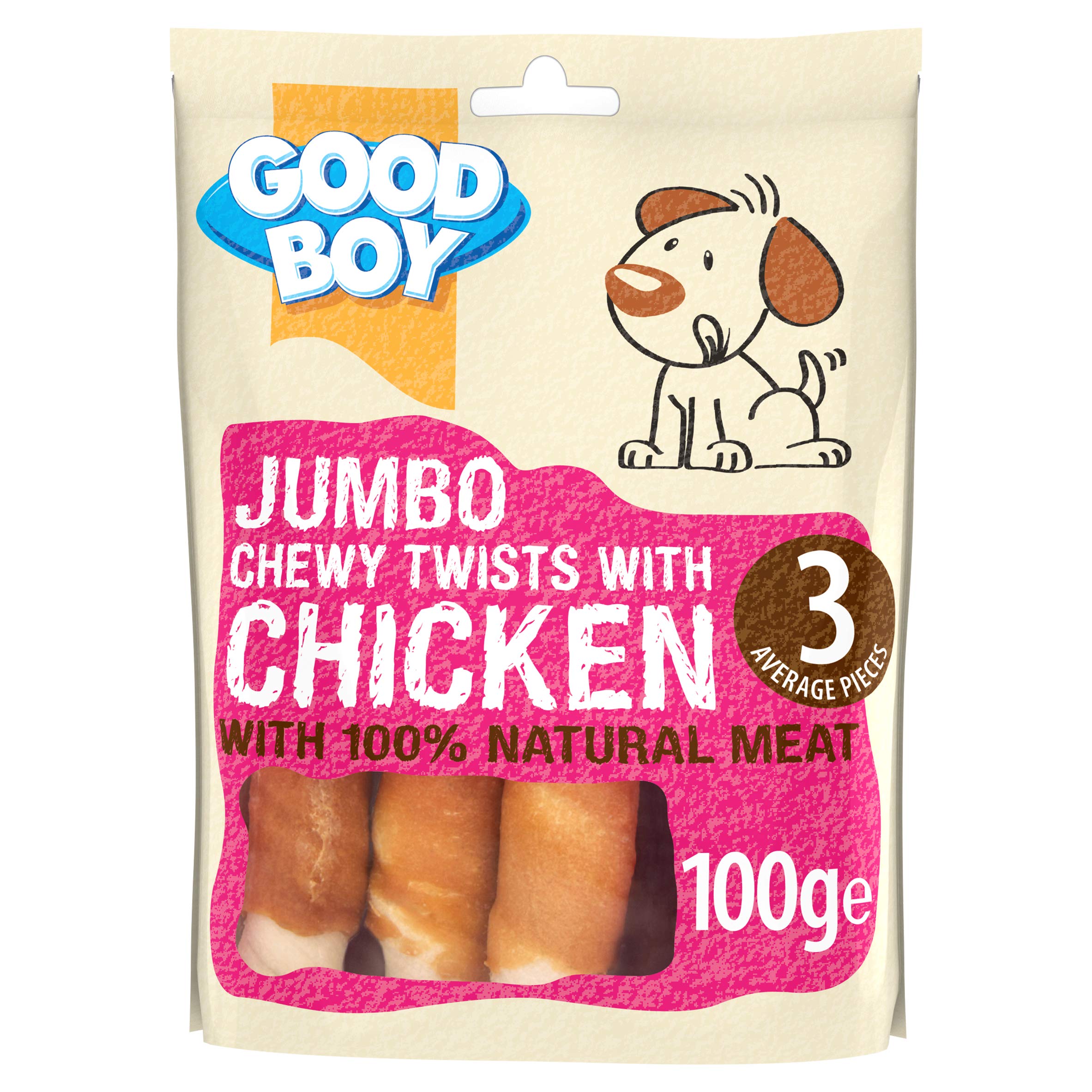 Good Boy Pawsley & Co Jumbo Twisters Chicken 100g