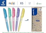 Pilot FRIXION LIGHT SOFT Erasable Highlighters Pastels Pack of 5 view 2