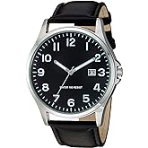 Amazon Essentials Men's Easy to Read Strap Watch