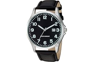 Amazon Essentials Men's Easy to Read Strap Watch
