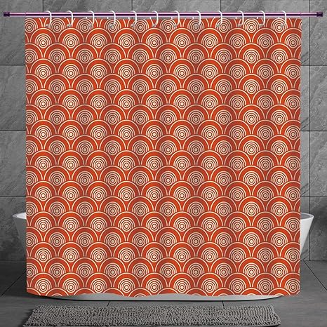 Stylish Shower Curtain 2 0 Geometric Eastern Half Circle Pattern