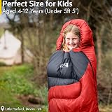 Trail Outdoor Sleeping Bag Kids Mummy 3 Season with Rucksack Red view 2