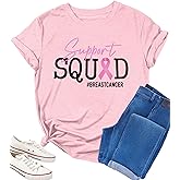 Breast Cancer Shirts for Women Breast Cancer Awareness Tshirt Pink Ribbon Survivor Gifts Inspirational Short Sleeve Top