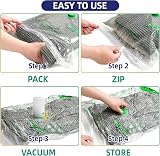 Storage Master Space Saver Bags 9 Pack with Electric Pump Vacuum Storage Bags view 5