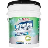 MAXTITE Sodium Percarbonate (45 lbs) - 100% Pure - Solid Hydrogen Peroxide/Oxygen Bleach - Multi-Use Cleaner for Home &amp; Laundry - HDPE container w/Resealable Child Resistant Cap
