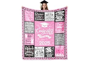 HCDER 2025 Graduation Gifts for Her, Graduation Gifts Blanket 60"X 50", College/Middle/High School Graduation Gifts for Girls/Women, Masters Degree/PHD Graduation Gifts for Daughter/Best Friends/Students