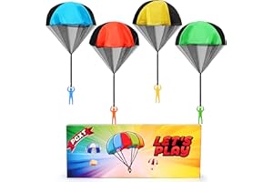 PGXT Parachute Toy for Kids, Outdoor Toys Flying Parachute Men, Inside & Outside Toys for or 3 4 5 6 7 8 9 10 11 12 Year Old, Christmas Stocking Stuffers for Kids Grandkids Ideal 2025 Unique Party Favors