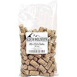 North Mountain Supply - NMS Amorim Grape #8 #8 Premium Natural Agglomerated Corks 7/8" x 1 3/4" - Bag of 100