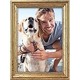 Malden International Designs 2177-57 Classic Wood Picture Frame, 5x7, Gold