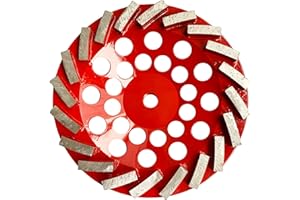 KLUD 20 Segments Turbo Diamond Cup Wheel 7 inch Concrete Floor Grinder 180mm Aggressive Cup Wheel to Remove Painting on Concrete Floor/Cement Slab/Floor Driveway