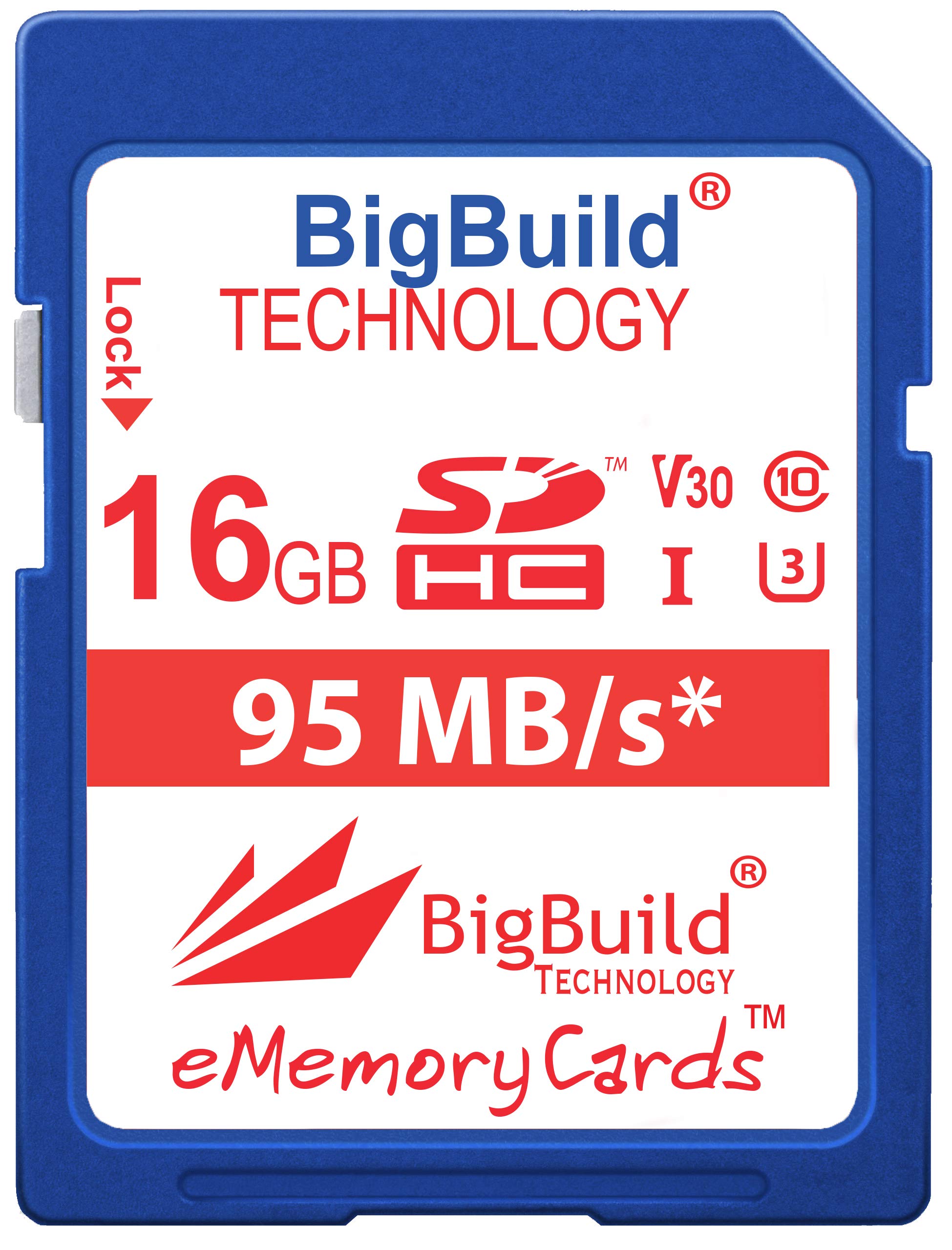 BigBuild Technology 16GB UHS-I U3 95MB/s Memory Card For Panasonic Lumix DMC TZ80, TZ81, TZ81EG-K, TZ81EG-K, TZ81EG-S, TZ90, TZ90EB-K, TZ91, ZS50K, ZS50S, ZS70 Camera