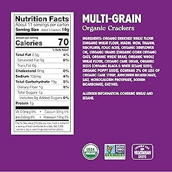 Milton's Organic Crackers, Multi-Grain - Certified