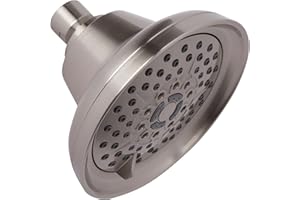 AQUA ELEGANTE Shower Massage Head With Mist - High Pressure Boosting, Multi-Function, Massager Rainfall Showerhead For Low Flow Showers & Adjustable Water Saving Nozzle, 2.5 GPM - Brushed Nickel