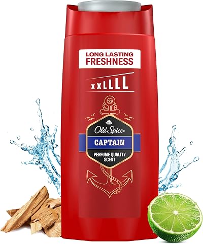 Old Spice Captain 3-in-1 Shower Gel Shampoo for Men 675 ml