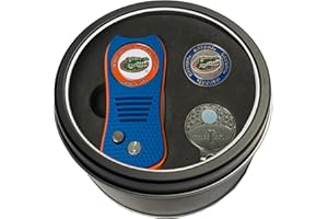 Team Golf NCAA Gift Set Switchblade Divot Tool, Cap Clip, & 2 Double-Sided Enamel Ball Markers, Patented Design, Less Damage to Greens, Switchblade Mechanism