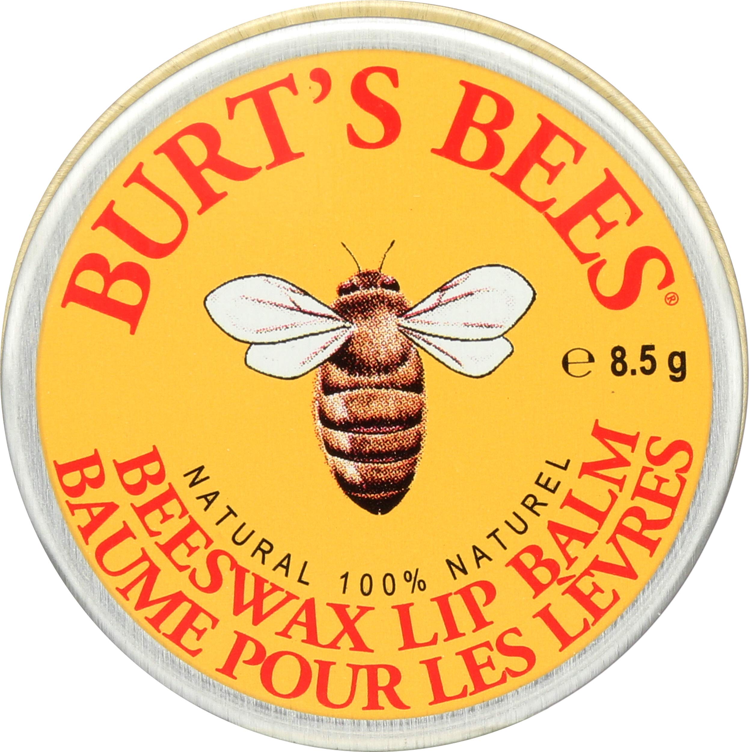 Burt's Bees Lip Balm Tin, Moisturising Lip Balm For Dry Lips, With Beeswax and Vitamin E, 8.5g — image 1