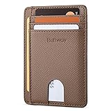 Buffway Slim Minimalist Front Pocket RFID Blocking