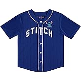Disney Boys Lilo and Stitch Baseball Jersey - Boys Classic Lilo and Stitch Mesh Button Down Baseball Jersey Lilo and Stitch