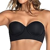 LeSensuel Strapless Bra Underwire Bras for Women Non Slip - Bras for Women Full Coverage