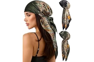 Monopa Pretied Head Scarf for Women - 2 Pack Chemo Patients Headwear Cancer Hair Loss Scarf Head Wrap Cover Hat Turban Cover