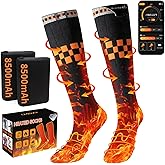 Heated Socks with App Control for Men Women, 8500mAh*2 Battery Rechargeable, Electric Socks with 4 Heating Levels for Winter Warm, Skiing, Hunting, Camping, Hiking, Cycling, Outdoor